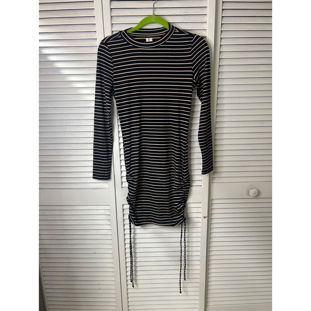 Abound Striped Ribbed Synched Dress Size Small